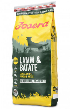 Josera Lamb & Batate 15kg Cena norādīta par 1 gb. un ir spēkā pasūtot 2 gb.