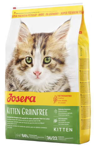 Josera Super Premium Kitten GRAINFREE 2kg + dāvanā PROMO Josera barības tvertne 4.1 L