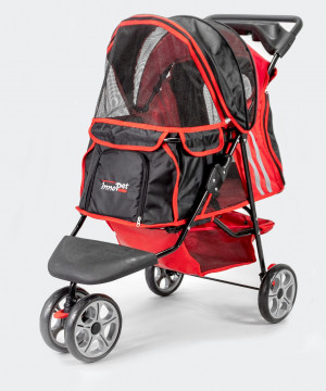 Innopet Buggy All Terrain Red / Black - ratiņi mājdzīvnieku pārvadāšanai