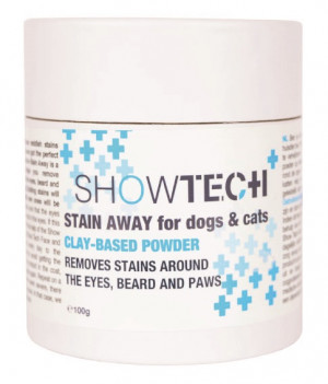 Show Tech+ Stain Away 100g - līdzeklis traipu notīrīšanai ap acīm, ķepām un sejas suņiem un kaķiem