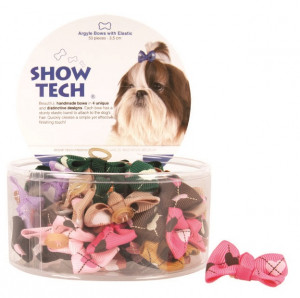 Show Tech Argyle Bows with Elastic 50 pcs Bows - bantītes 50 gab.