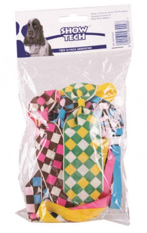 Show Tech Check Tie Canine Costume Ties 10-pack Assorted - lakatiņi suņiem 10gab.