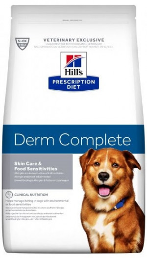 HILLS PD Hill's PRESCRIPTION DIET Derm Complete - sausā barība suņiem 12kg