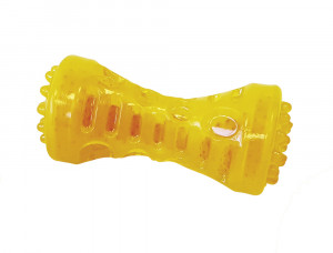 NOBBY TPR Cooling Dumbbell - atvēsinoša rotaļlieta suņiem, dzeltena