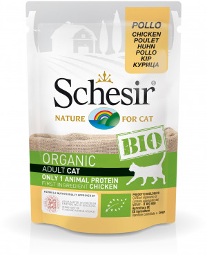 Schesir BIO Organic Cat With Chicken - konservi kaķiem 85g