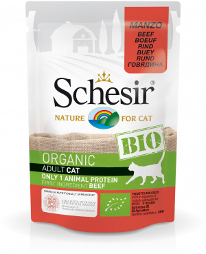 Schesir BIO Organic Cat With Beef - konservi kaķiem 85g
