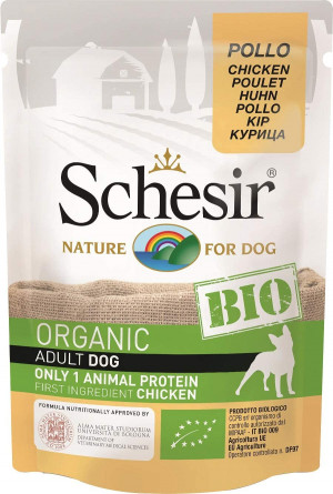 Schesir BIO Organic Dog Monoprotein With Chicken - konservi suņiem 85g