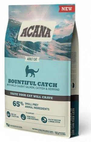 ACANA Bountiful Catch Cat - sausā barība kaķiem 4,5kg Cena norādīta par 1 gb. un ir spēkā pasūtot 2 gb.