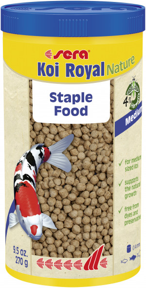 SERA Koi Royal Nature MEDIUM - barība Koi zivīm 1L