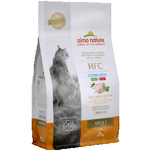 ALMO NATURE HFC CAT Adult Sterilised with Chicken - sausā barība kaķiem 1,2kg