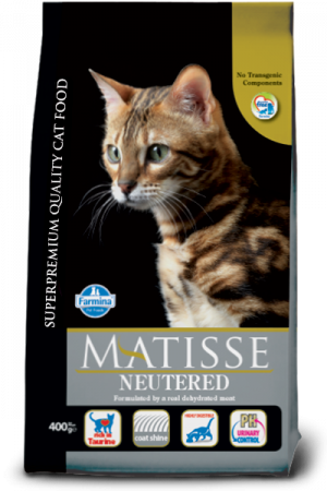 FARMINA Matisse Neutered Cat with Chicken & Rice - sausā barība kaķiem 1,5kg