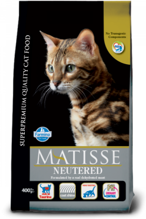 FARMINA Matisse Neutered Cat with Chicken & Rice - sausā barība kaķiem 20kg