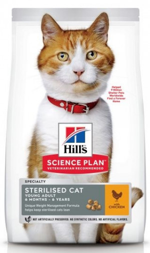 HILLS SP Hill's Science Plan YOUNG ADULT STERILISED CAT ar vistu 300g