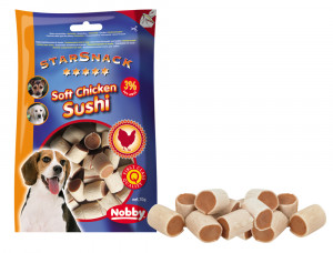 Nobby StarSnack Soft Chicken Sushi - gardumi suņiem 70g