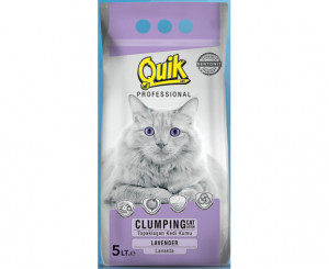 QUIK-BENTONITE CAT LITTER LAVANDER - cementējošas smiltis kaķu tualetei 5L