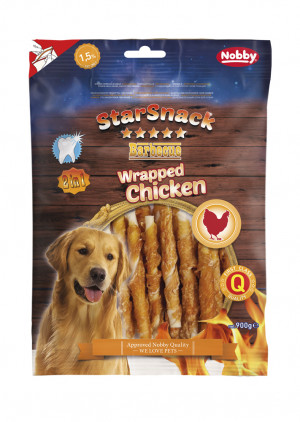 Nobby StarSnack BBQ Wrapped Chicken - gardumi suņiem 900g