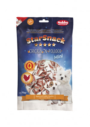 Nobby StarSnack MINI Chicken n' Pollock - gardumi suņiem 70g