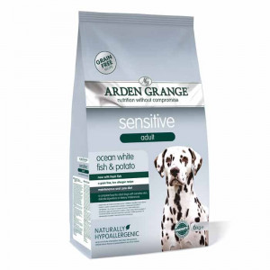 ARDEN GRANGE Sensitive Adult Grain Free with Ocean White Fish - sausā barība suņiem 12kg