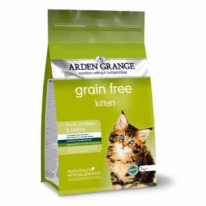 ARDEN GRANGE Kitten Grain Free with Fresh Chicken & Potato - sausā barība kaķēniem 400g