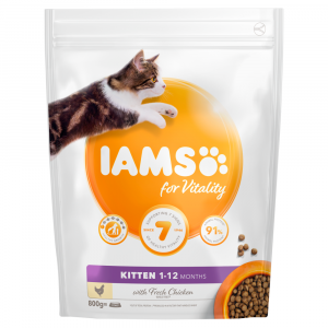 IAMS CAT KITTEN With Chicken - sausā barība kaķēniem 800g