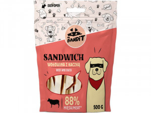 MR.BANDIT Sandwich Beef & Duck - gardumi suņiem 500g