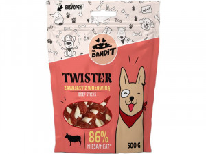 MR.BANDIT Twister Beef Sticks - gardumi suņiem 500g