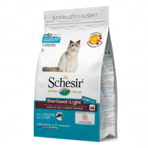 Schesir Dry Sterilized&Light Fish 1.5kg Cena norādīta par 1 gb. un ir spēkā pasūtot 2 gb.