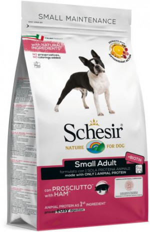 Schesir Dog Small Adult Ham 2kg Cena norādīta par 1 gb. un ir spēkā pasūtot 2 gb.