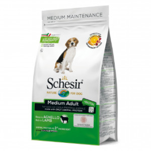 Schesir Dog Medium Adult Lamb 3kg Cena norādīta par 1 gb. un ir spēkā pasūtot 2 gb.