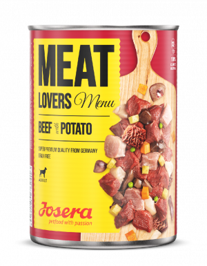 JOSERA Menu Meatlovers Beef with Potatoe - konservi suņiem 400g