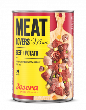 JOSERA Menu Meatlovers Beef with Potatoe - konservi suņiem 800g