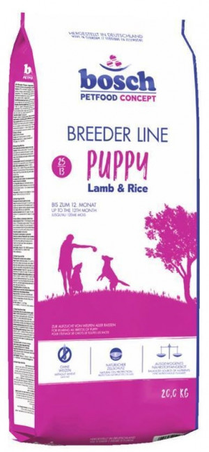 BOSCH Breeder Line Puppy - sausā barība kucēniem 20kg Cena norādīta par 1 gb. un ir spēkā pasūtot 2 gb.