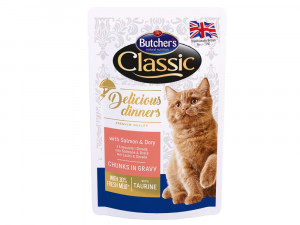 Butcher's Cat Classic Pro Series Delicious Dinner with salmon&dory 6 x 100g