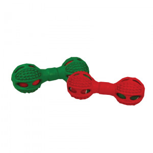 Nobby Christmas Rubber Toy Xmass Dumbell - rotaļlieta suņiem