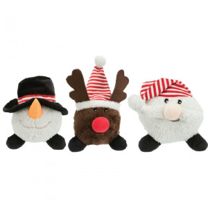 TRIXIE Ziemassvētku rotaļlieta no plīša dzīvniekiem XMAS SANTA CLAUSES / REINDEERS / SNOWMAN/ plush 18–29 cm/1 gab.