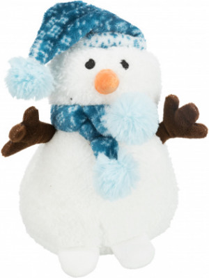 TRIXIE Ziemassvētku rotaļlieta no plīša suņiem XMAS SNOWMEN WITH BOBBLE CAP, plush 20cm