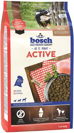 BOSCH Adult Active - sausā barība suņiem 15kg