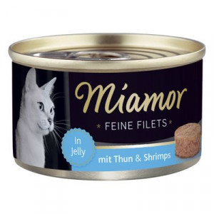 Miamor Feine Fillets 12 x 100g Filejas gabaliņi želejā ar tunci un garnelēm