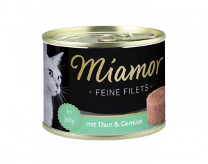 Miamor Feine Fillets 6 x 185g Filejas gabaliņi želejā ar tunci un dārzeņiem