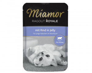 Miamor Ragout Royale 12 x 100g Konservi želējā kaķēniem ar liellopu