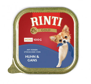 Rinti Gold Mini Konservi suņiem ar vistu un zosi 8 x 100g