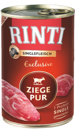 Rinti Singlefleisch Exclusive"Ziege Pur" konservi suņiem ar pārtikas alerģijām 12 x 400g