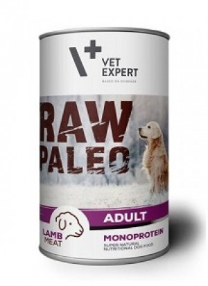 RAW PALEO ADULT Konservi ar jēru 6 x 400G