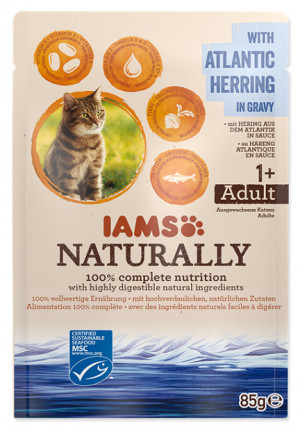 IAMS CAT NATURALLY Adult Atlantic Herring konservi kaķiem 85g