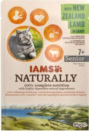IAMS CAT NATURALLY Senior Lamb konservi kaķiem 85g