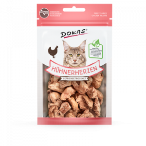 GRAU Dokas Freeze Dried Chicken Hearts - gardumi kaķiem 15g