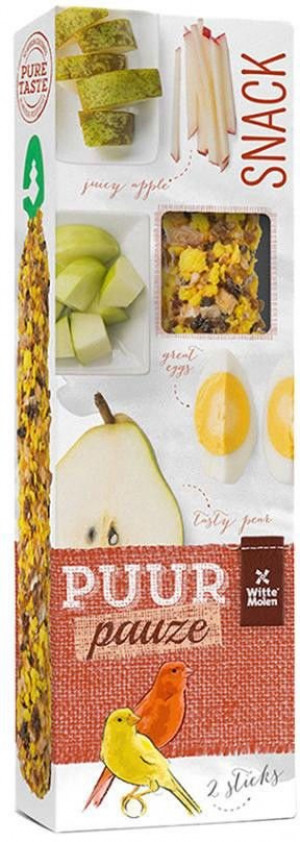 Witte Molen Puur PAUZE STICKS CANARY APPLE & PEAR 60g