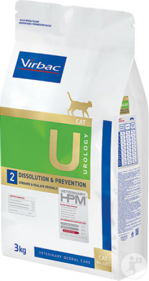 VIRBAC HPMD CAT UROLOGY DISSOLUTION & PREVENTION - sausā barība kaķiem 3kg