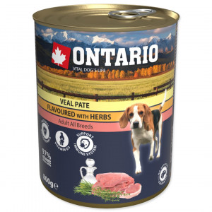 ONTARIO Dog Veal Pate with Herbs - konservi suņiem 400g