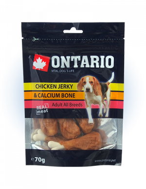 ONTARIO Chicken Jerky & Calcium Bone 3 x 70g